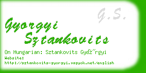 gyorgyi sztankovits business card